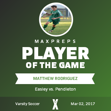 #4 Matthew Rodriguez Player of the Game badge