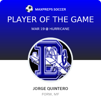 #7 Jorge Quintero Player of the Game badge