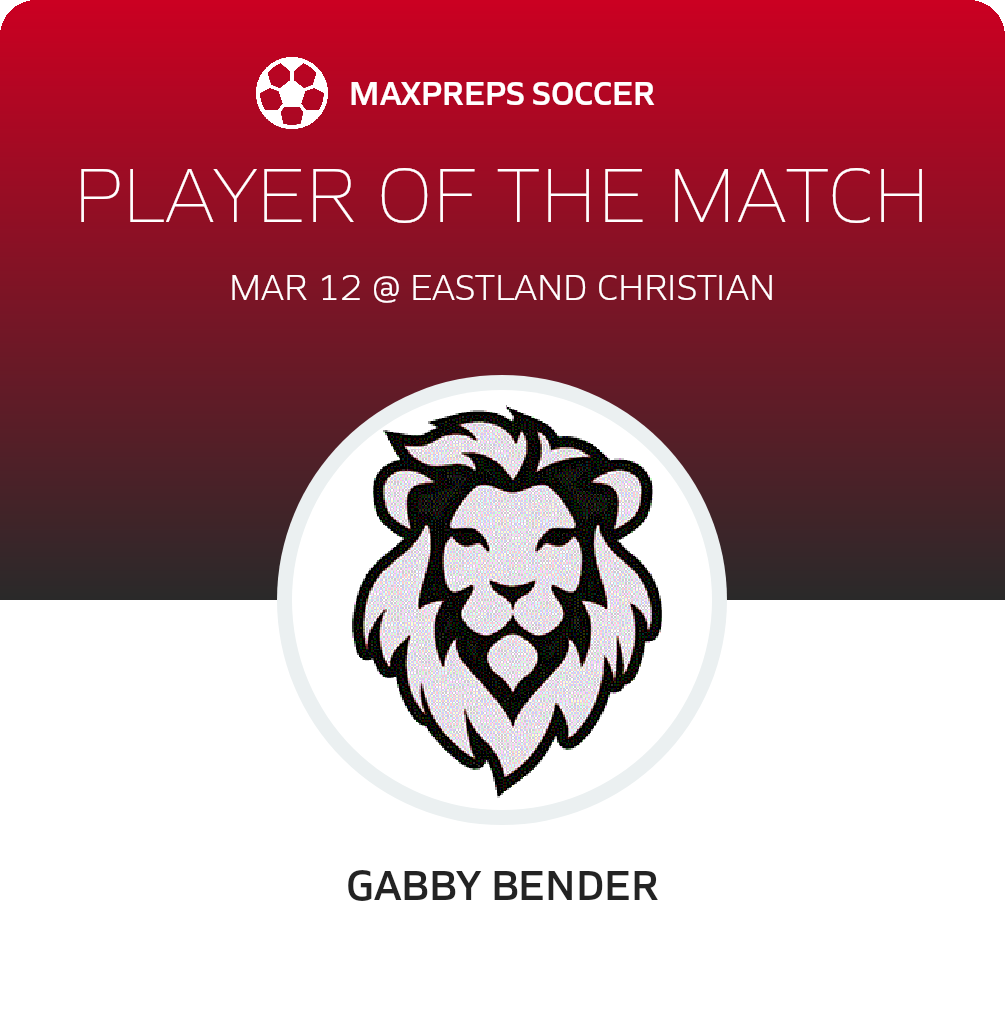 Gabby Bender Player of the Game badge