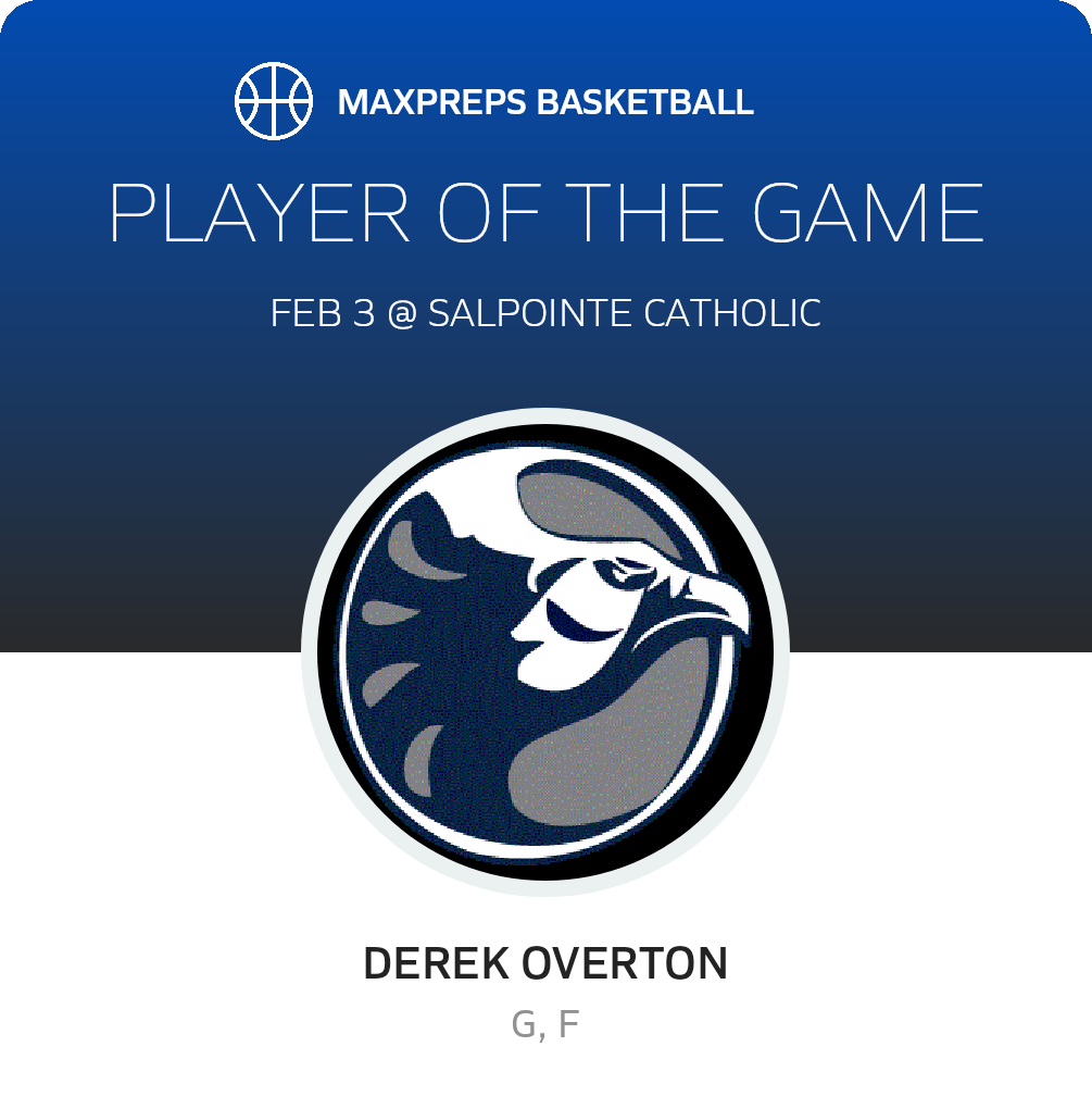 #5 Derek Overton Player of the Game badge