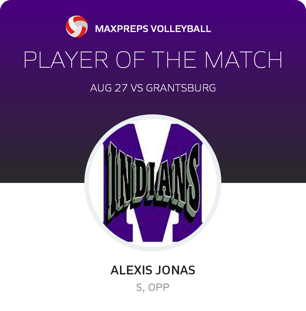 #5 Alexis Jonas Player of the Game badge