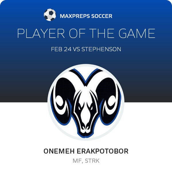 #18 Onemeh Erakpotobor Player of the Game badge