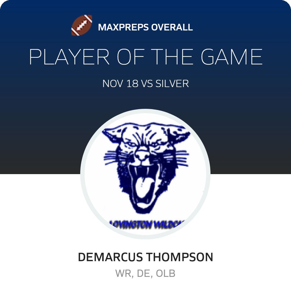 #6 D. Thompson jr Player of the Game badge