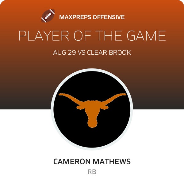 #2 Cameron Mathews Player of the Game badge