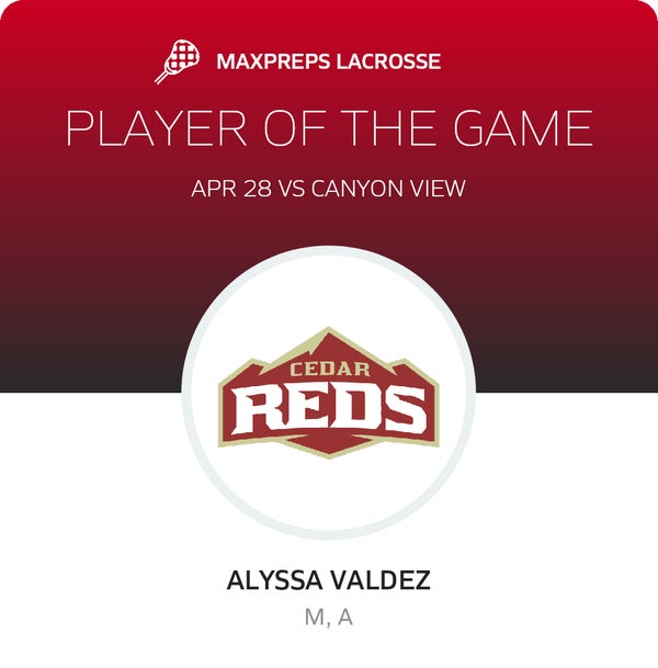 #5 Alyssa Valdez Player of the Game badge