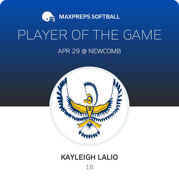 #27 Kayleigh Lalio Player of the Game badge