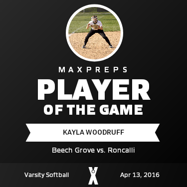 #3 Kayla Woodruff Player of the Game badge