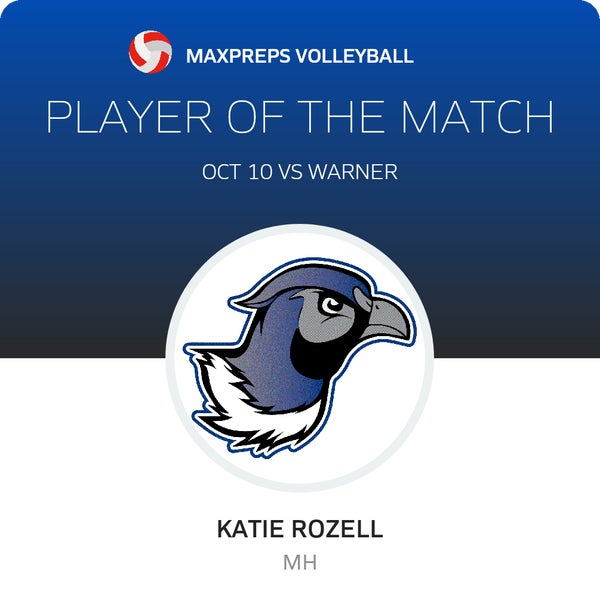 #6 Katie Rozell Player of the Game badge