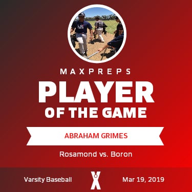 #10 Abraham Grimes Player of the Game badge