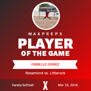 #11 Isabelle Gomez Player of the Game badge
