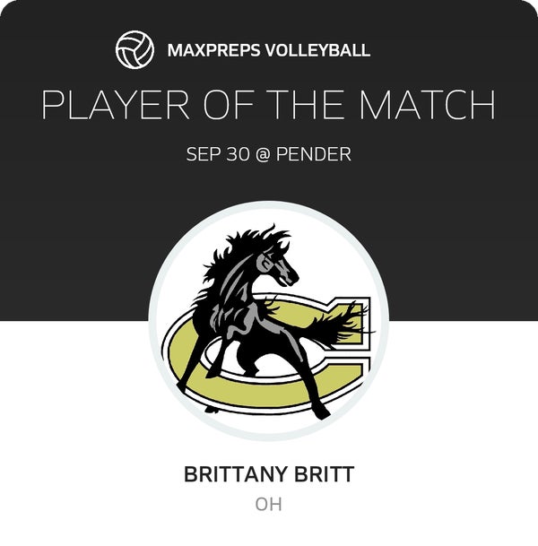 #7 Brittany Britt Player of the Game badge