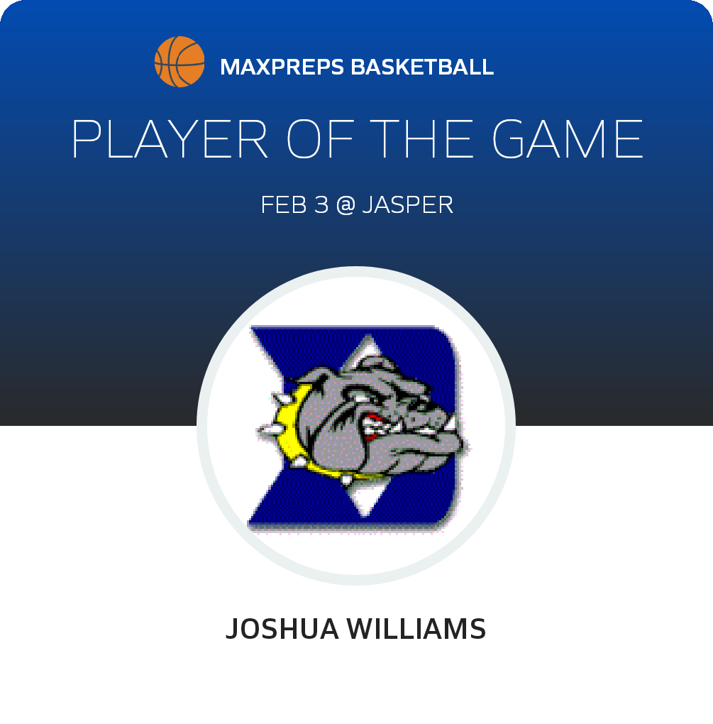 #15 Joshua Williams Player of the Game badge