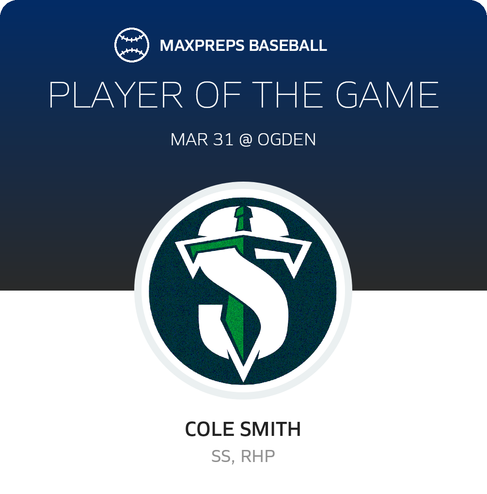 #20 Cole Smith Player of the Game badge