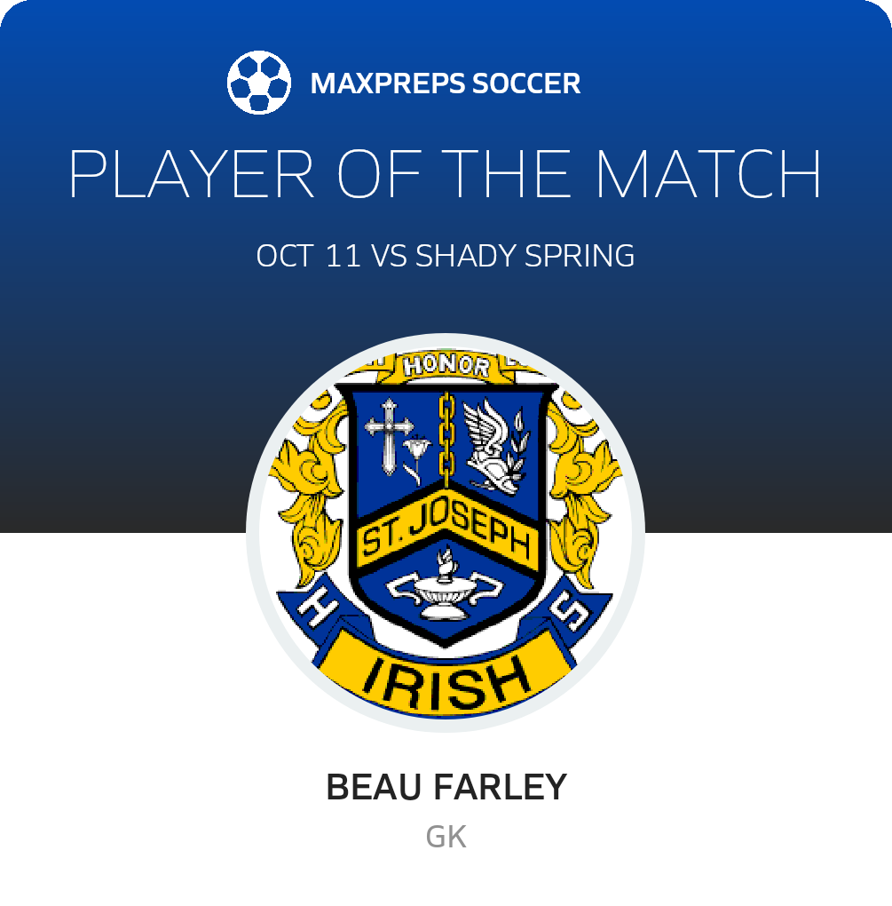 #3 Beau Farley Player of the Game badge