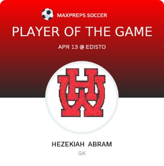 #0 Hezekiah Abram Player of the Game badge