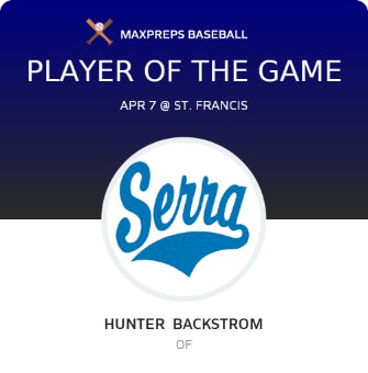#11 Hunter Backstrom Player of the Game badge
