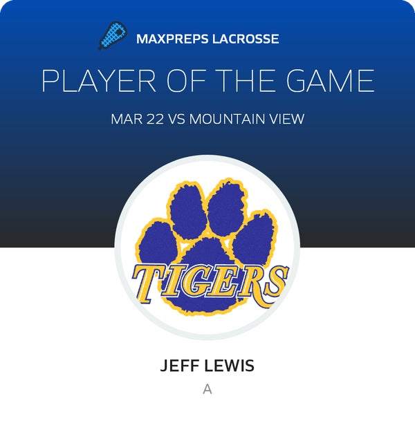 #14 Jeff Lewis Player of the Game badge