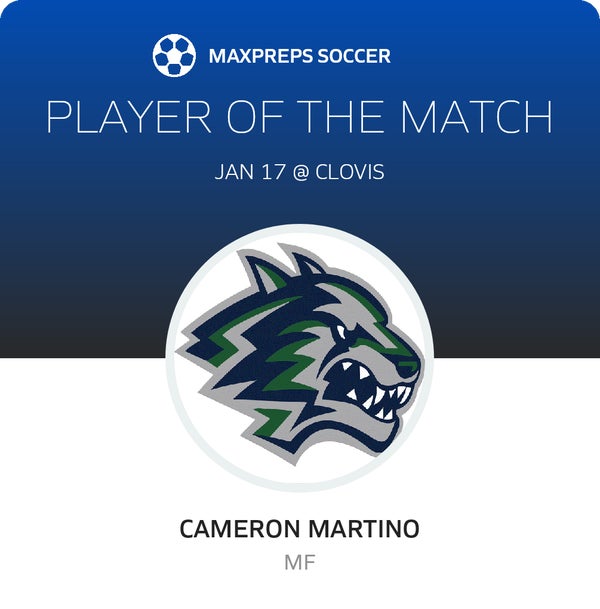 #24 Cameron Martino Player of the Game badge
