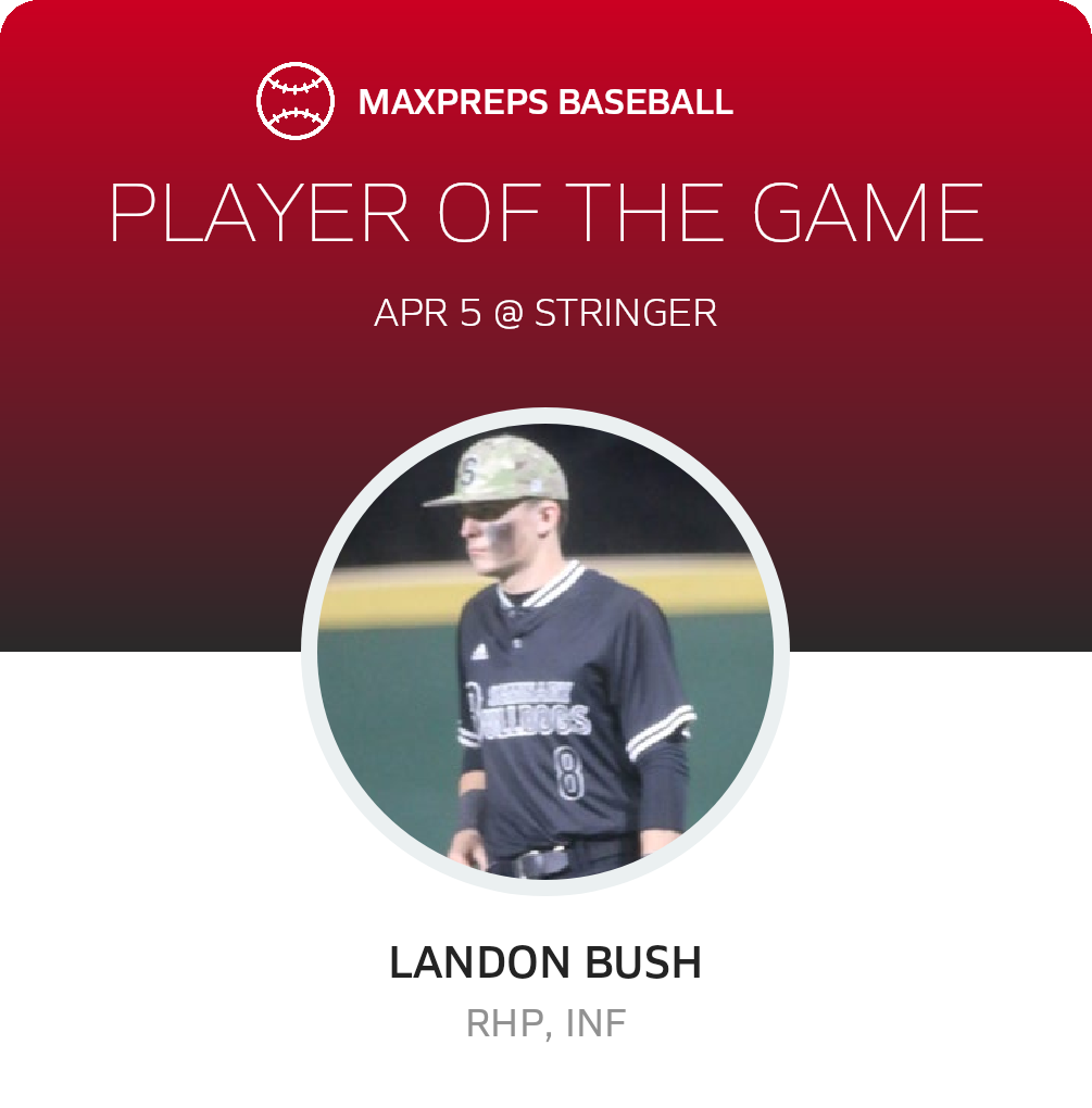 #8 Landon Bush Player of the Game badge