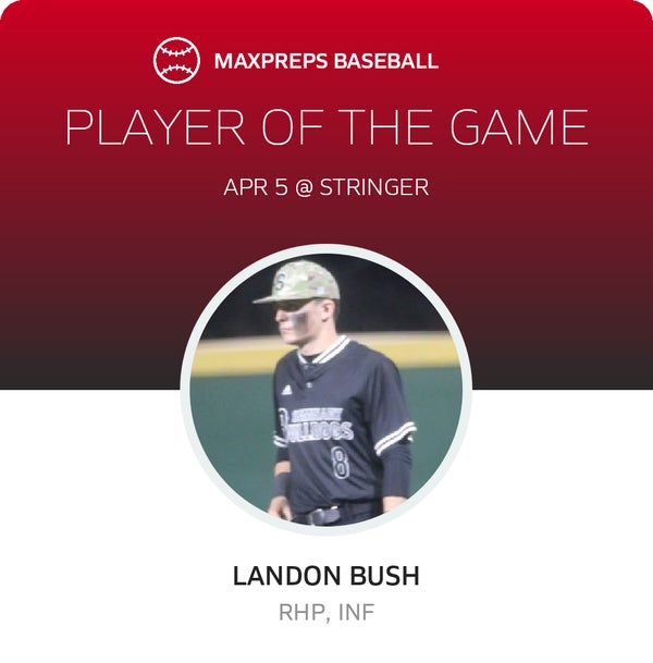 #8 Landon Bush Player of the Game badge