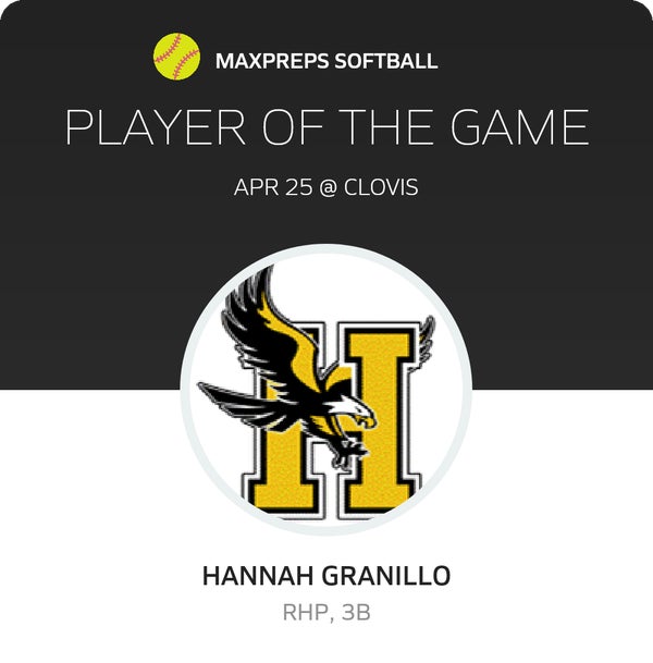 #17 Hannah Granillo Player of the Game badge