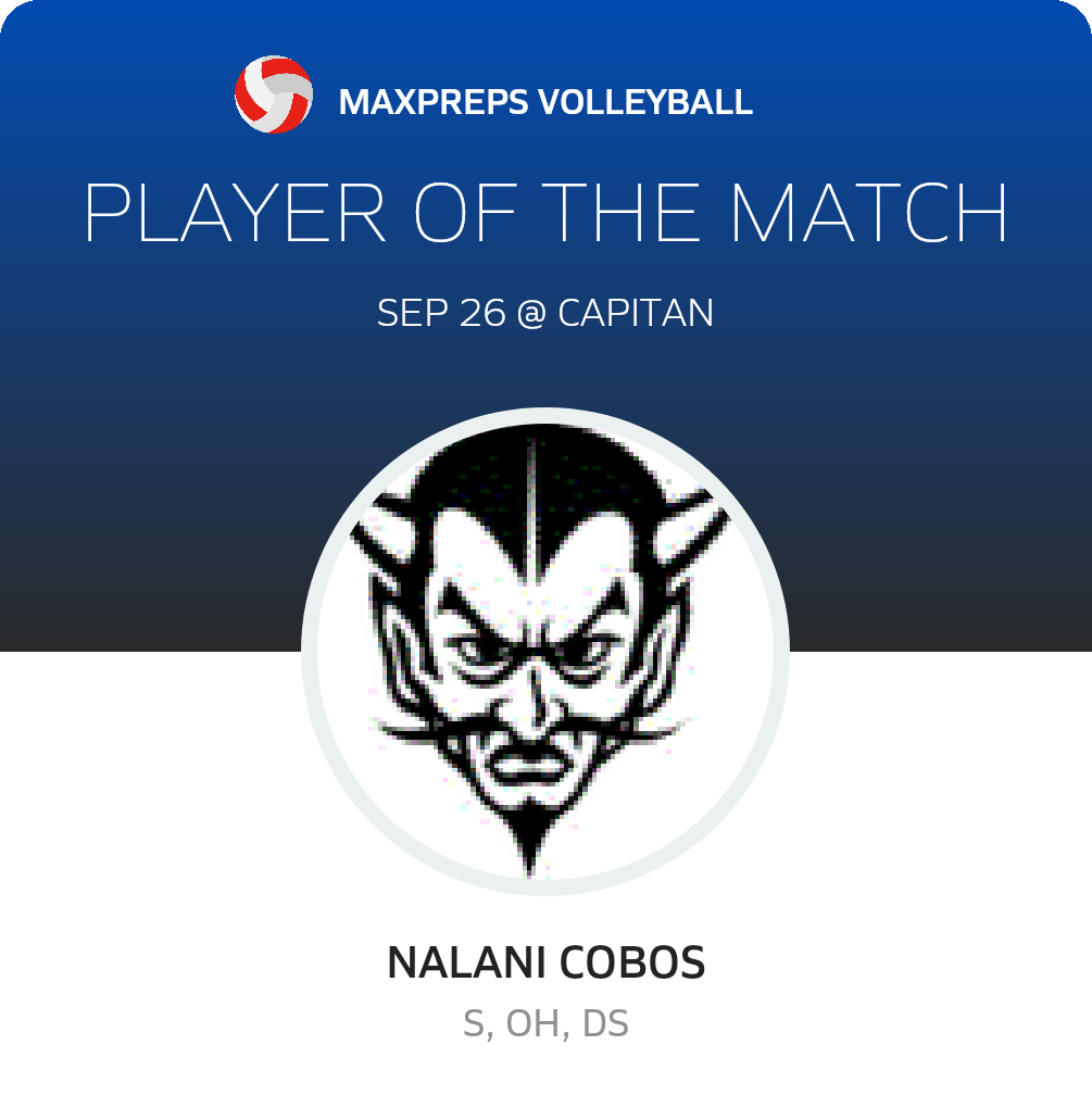 #3 Nalani Cobos Player of the Game badge