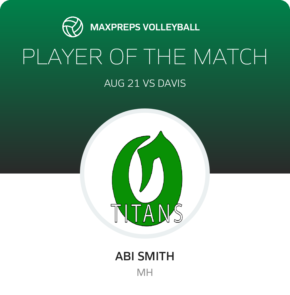 #14 Abi Smith Player of the Game badge