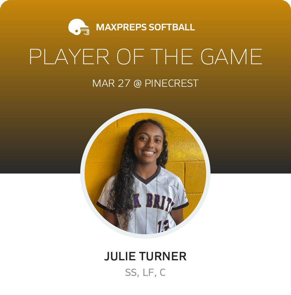 #13 Julie Turner Player of the Game badge