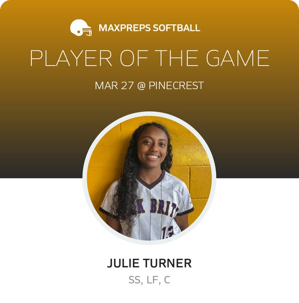 #13 Julie Turner Player of the Game badge