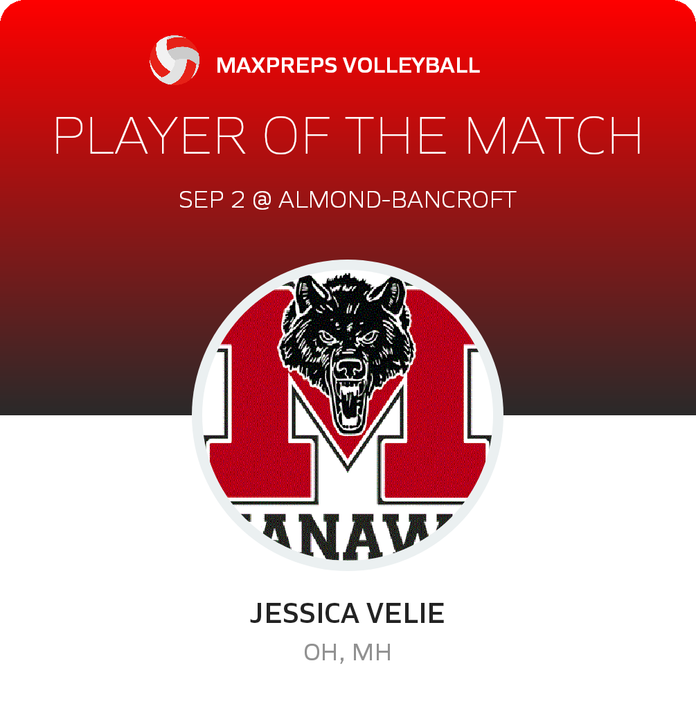 #13 Jessica Velie Player of the Game badge
