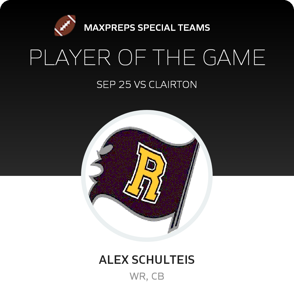#17 Alex Schulteis Player of the Game badge