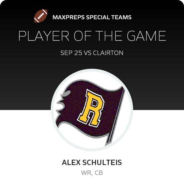 #17 Alex Schulteis Player of the Game badge