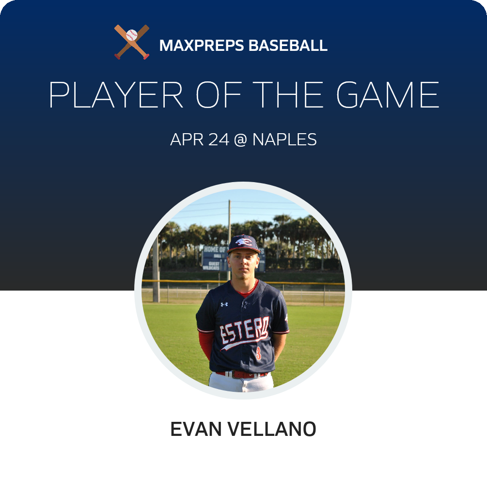 #3 Evan Vellano Player of the Game badge