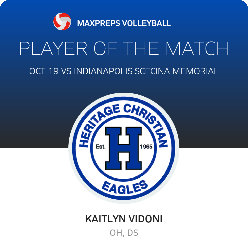 #10 Kaitlyn Vidoni Player of the Game badge