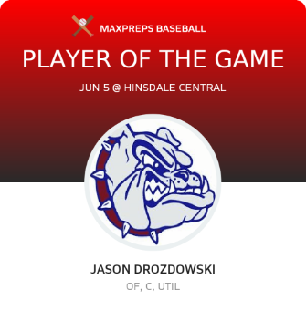 #2 Jason Drozdowski Player of the Game badge