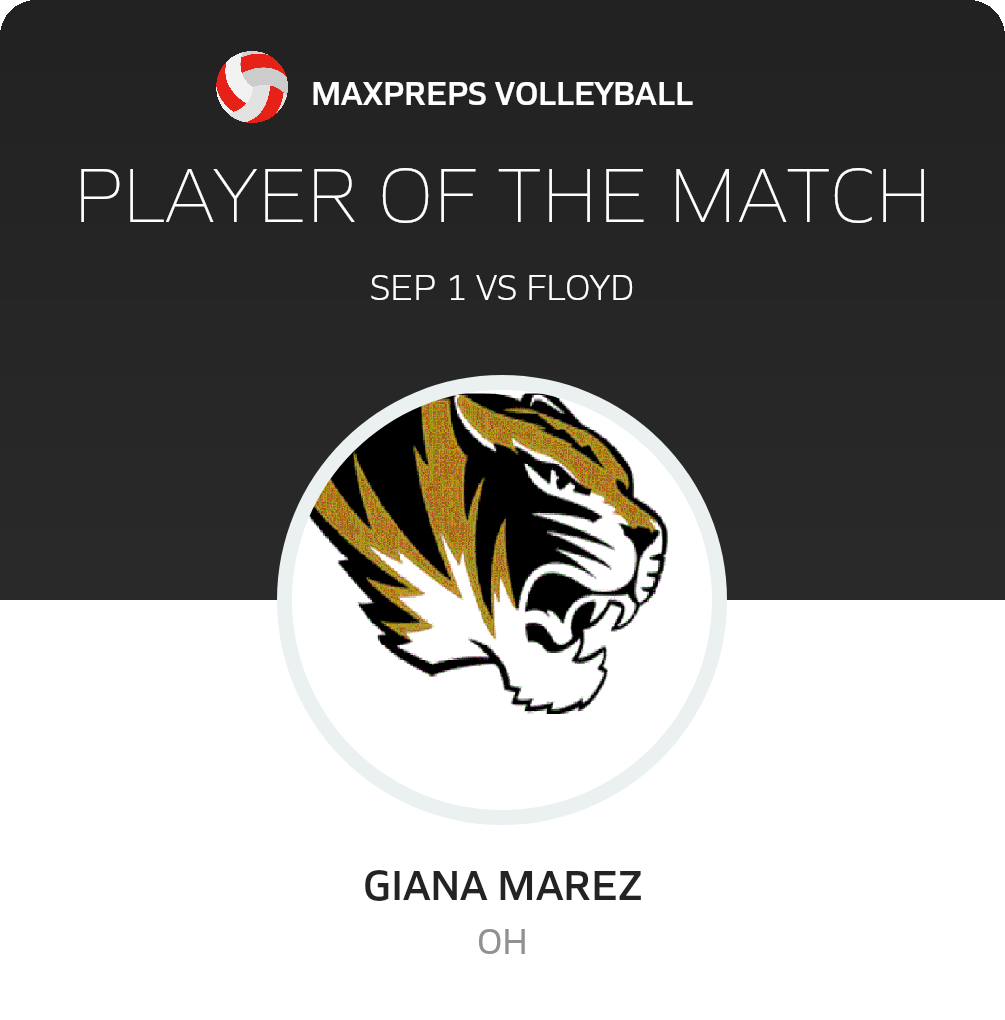 #12 Giana Marez Player of the Game badge