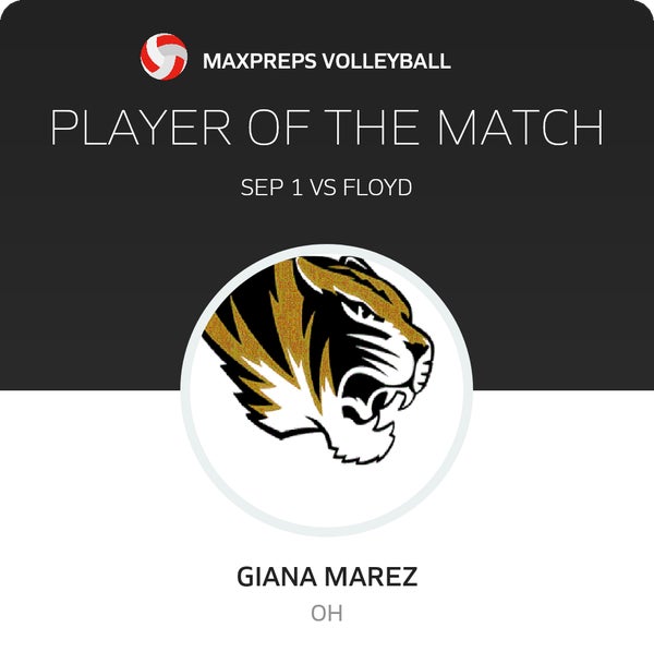 #12 Giana Marez Player of the Game badge