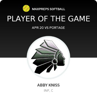#23 Abby Kniss Player of the Game badge