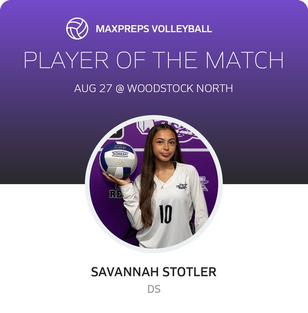 #10 Savannah Stotler Player of the Game badge