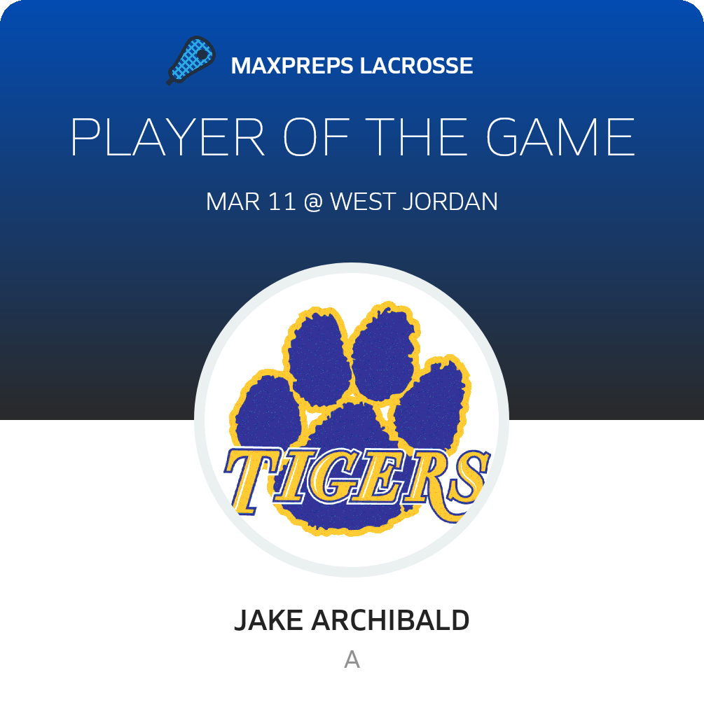 #17 Jake Archibald Player of the Game badge