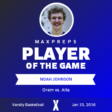 #30 Noah Johnson Player of the Game badge