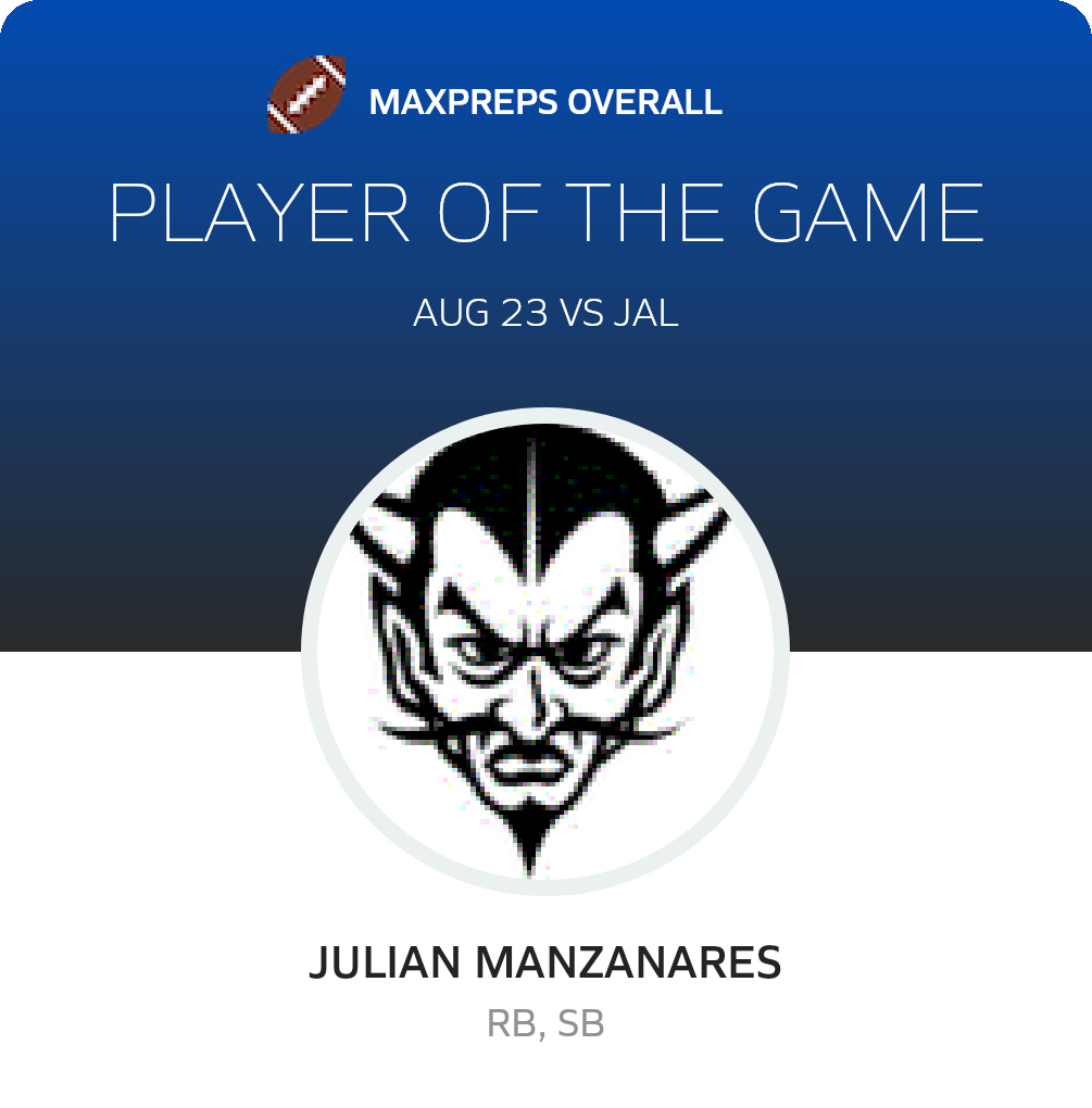 #4 Julian Manzanares Player of the Game badge