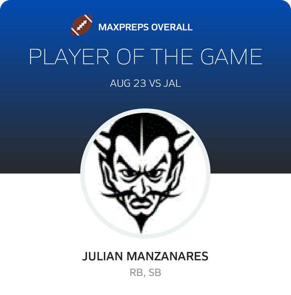 #4 Julian Manzanares Player of the Game badge