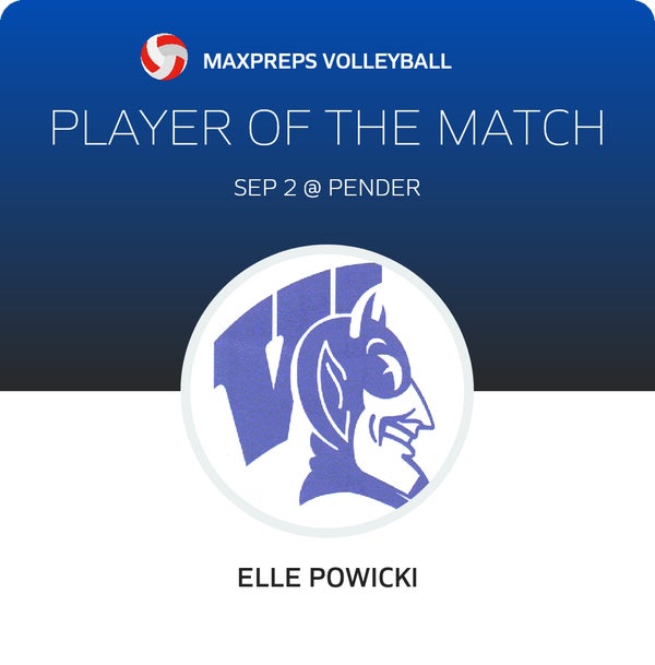 #3 Elle Powicki Player of the Game badge