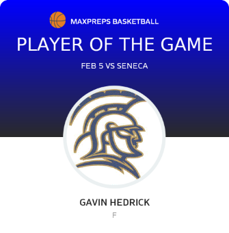 #24 Gavin Hedrick Player of the Game badge