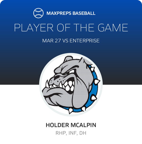 #25 Holder Mcalpin Player of the Game badge