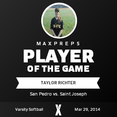 #25 Taylor Richter Player of the Game badge