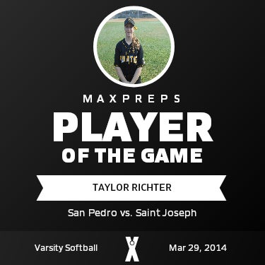 #25 Taylor Richter Player of the Game badge