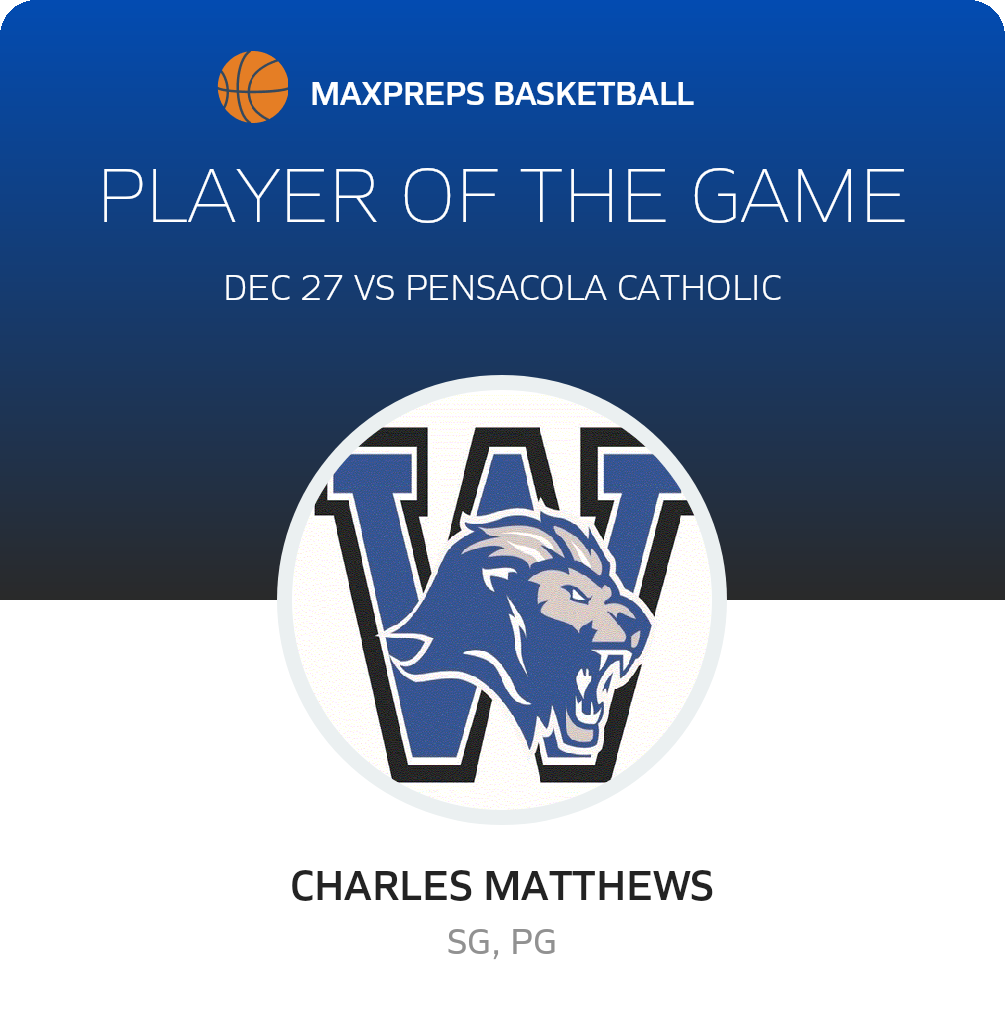 #2 Charles Matthews Player of the Game badge
