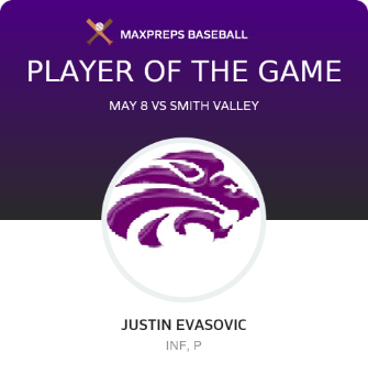 #7 Justin Evasovic Player of the Game badge